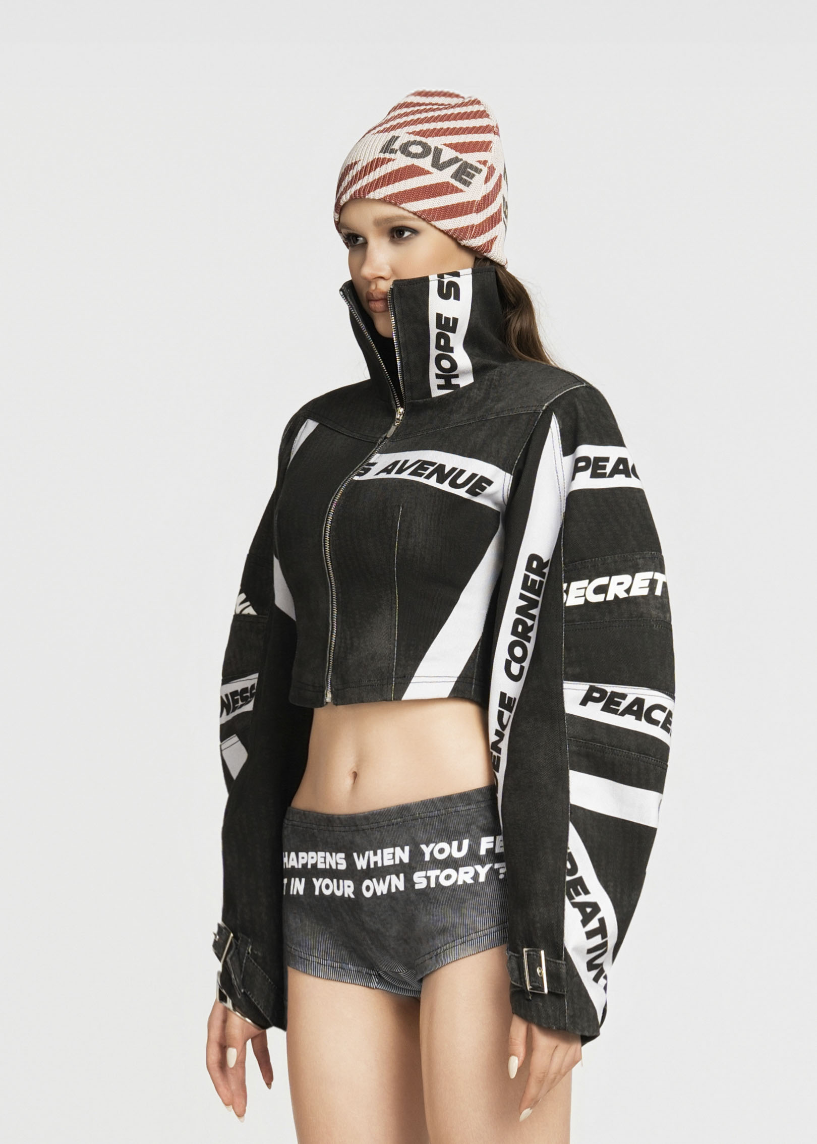 MAP High Neck Cropped Jacket