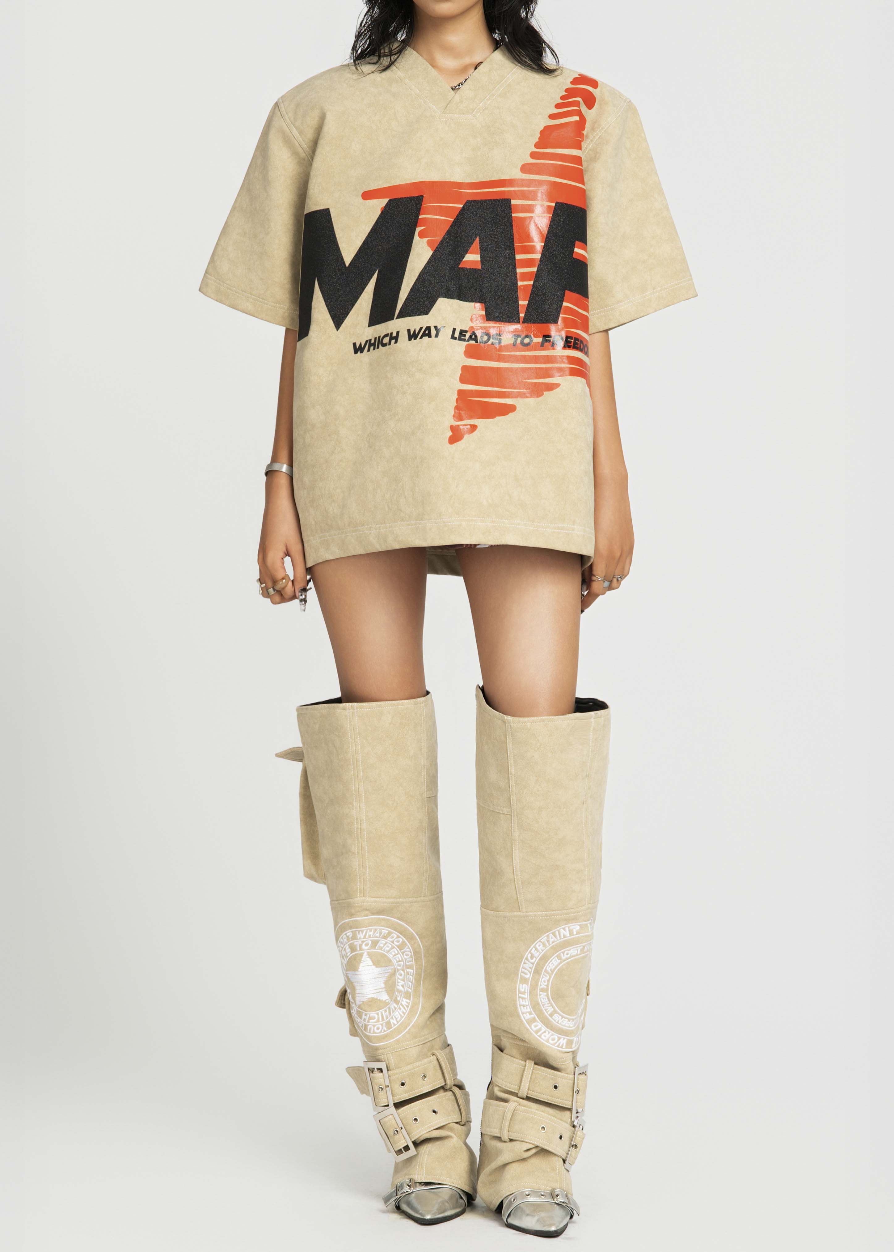 MAP Faux Oversized Top