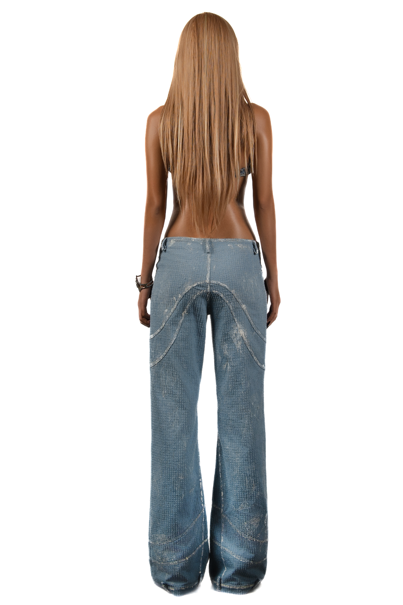 POP Painted Flared Denim Pants