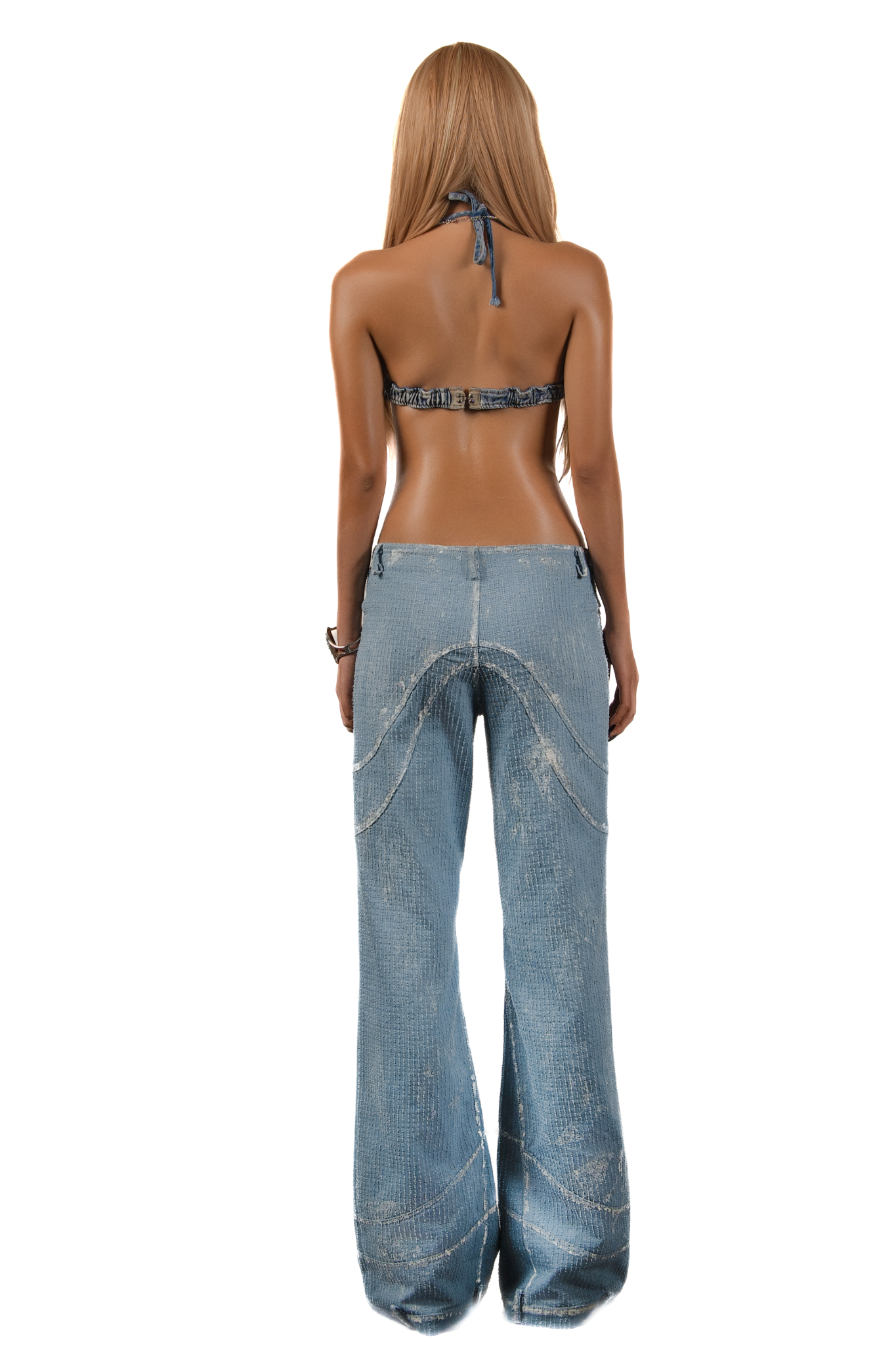 POP Painted Flared Denim Pants