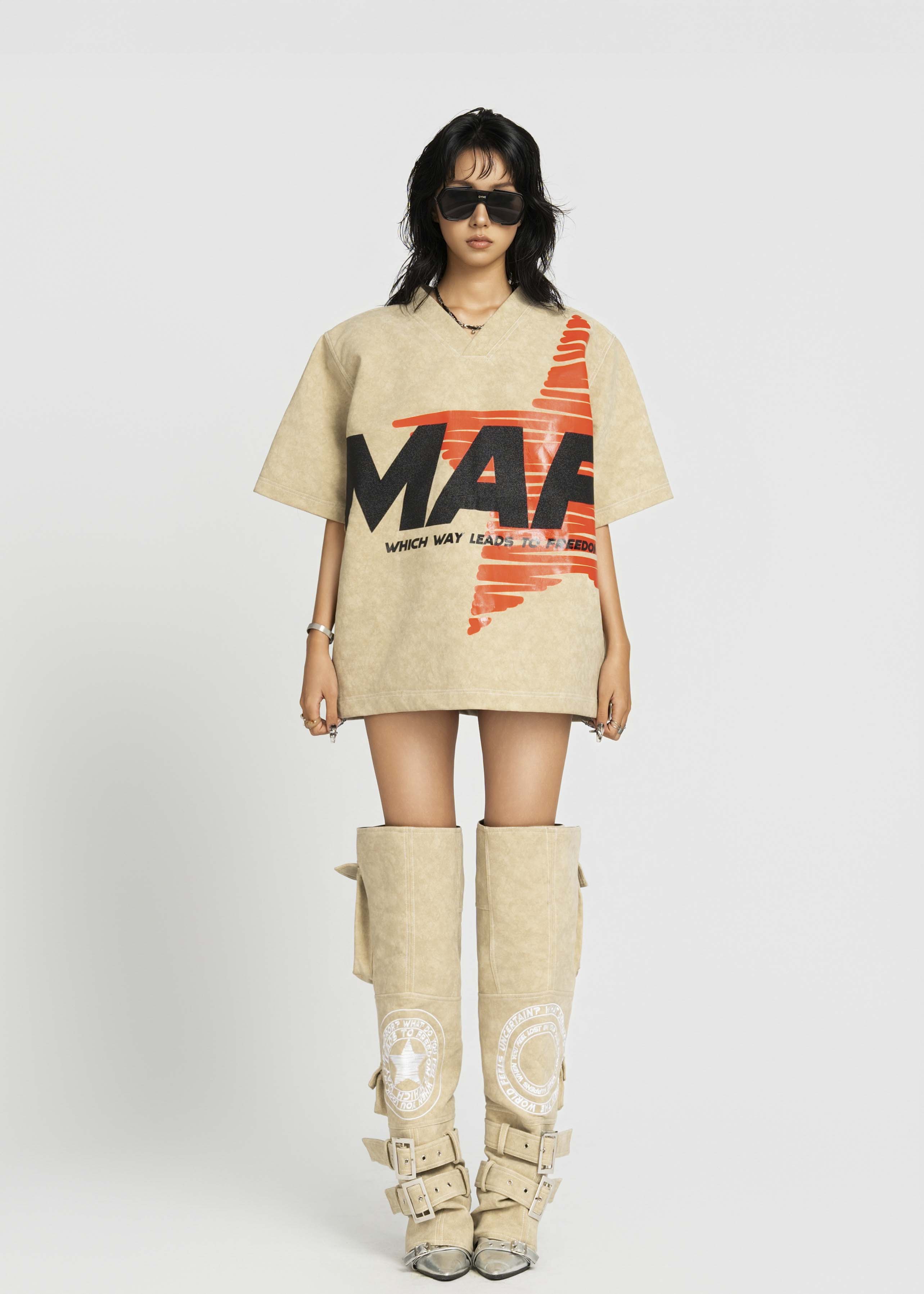 MAP Faux Oversized Top