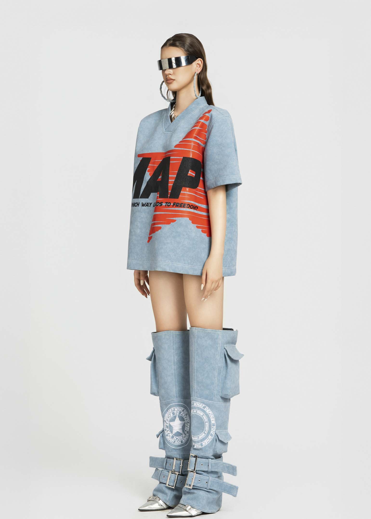 MAP Faux Oversized Top