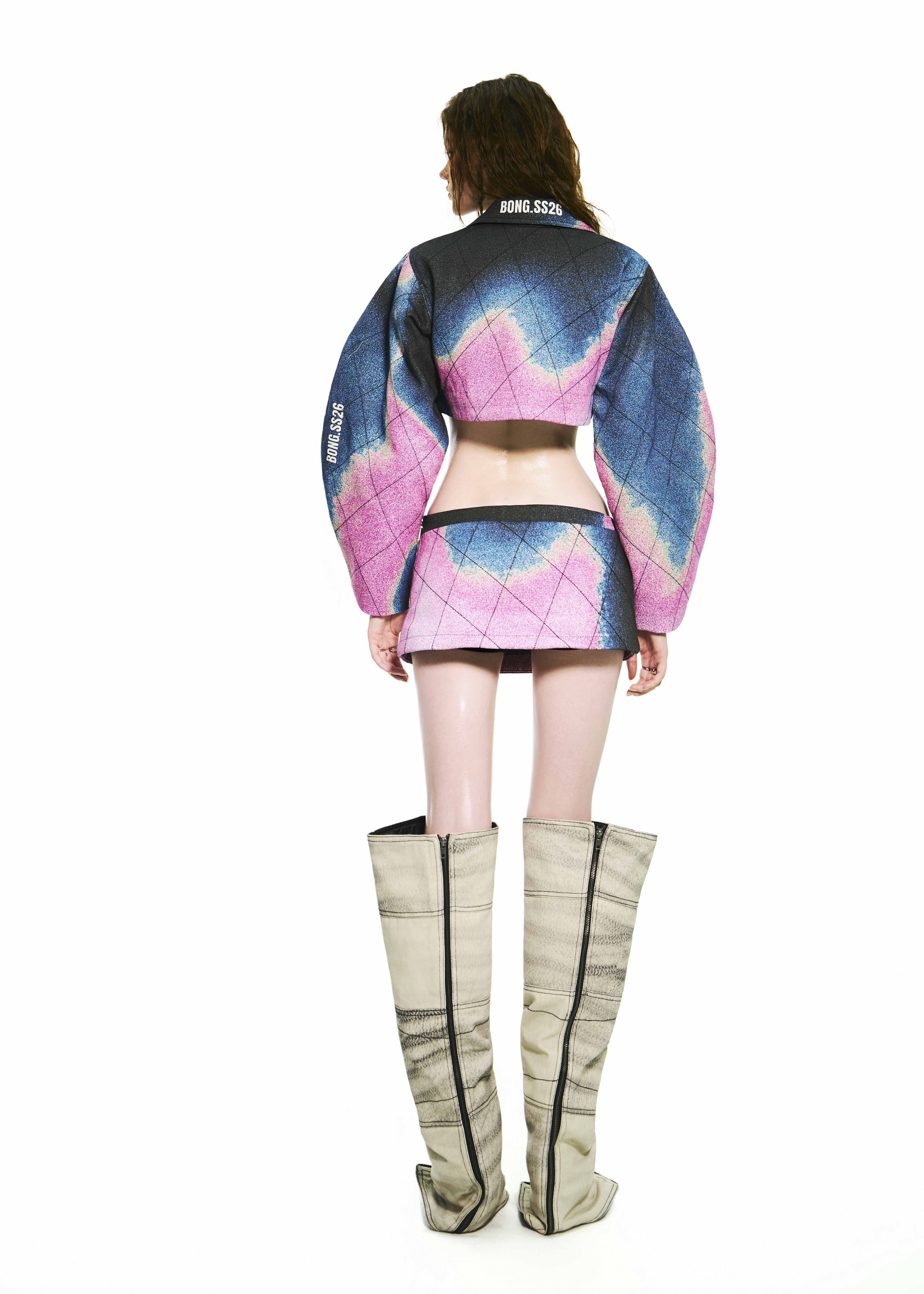 BONG Gradient Cropped Jacket