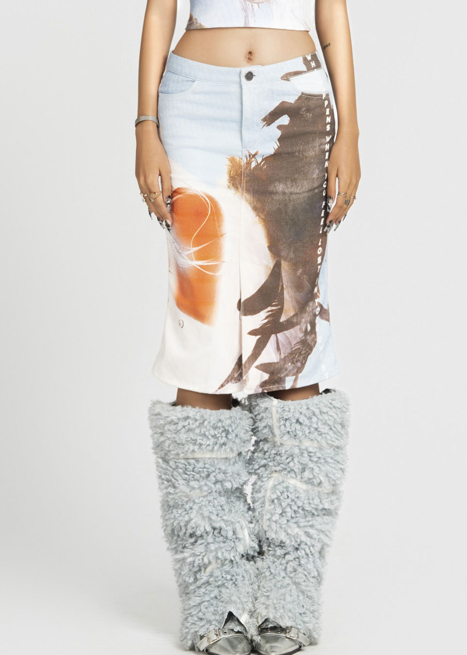 MAP Printed Midi Skirt