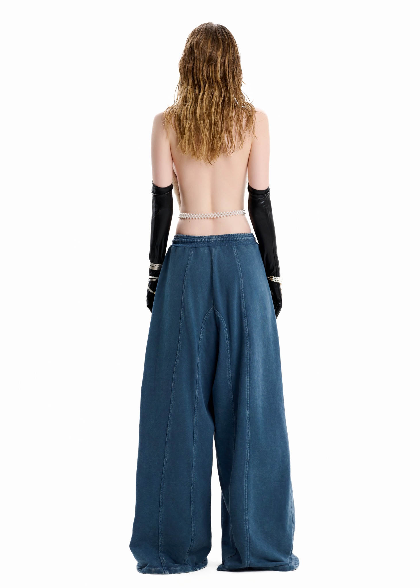 SG.S Washed Knitted Long Wide Pant
