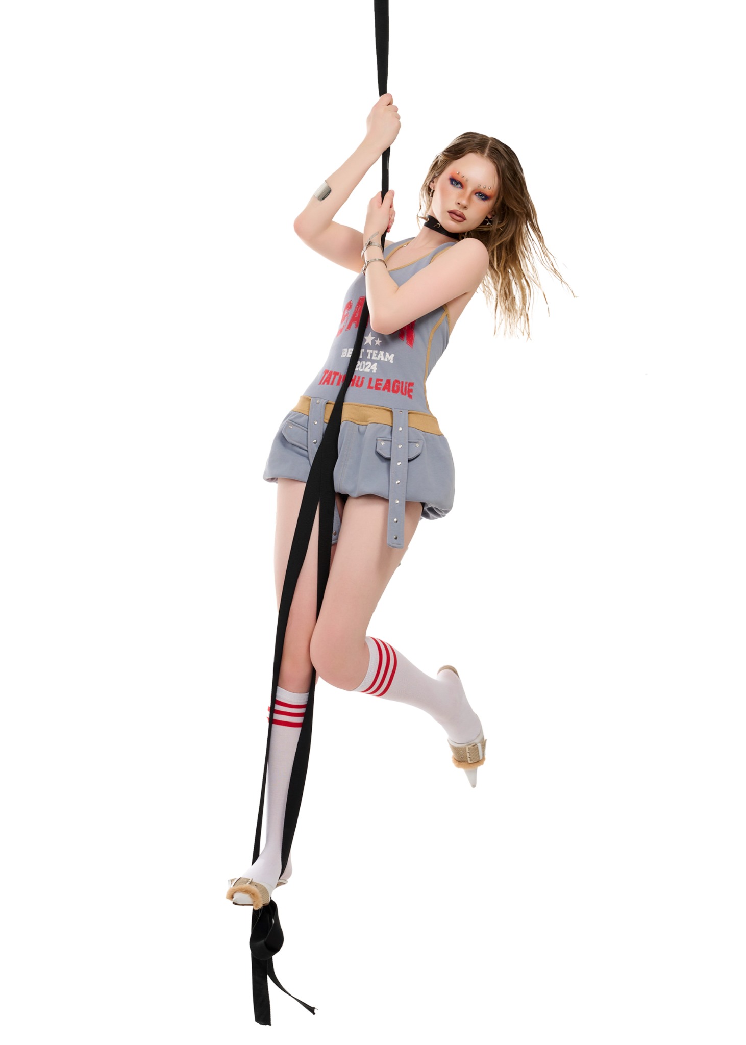 SG.S Halter Neck Bubble Mini Dress