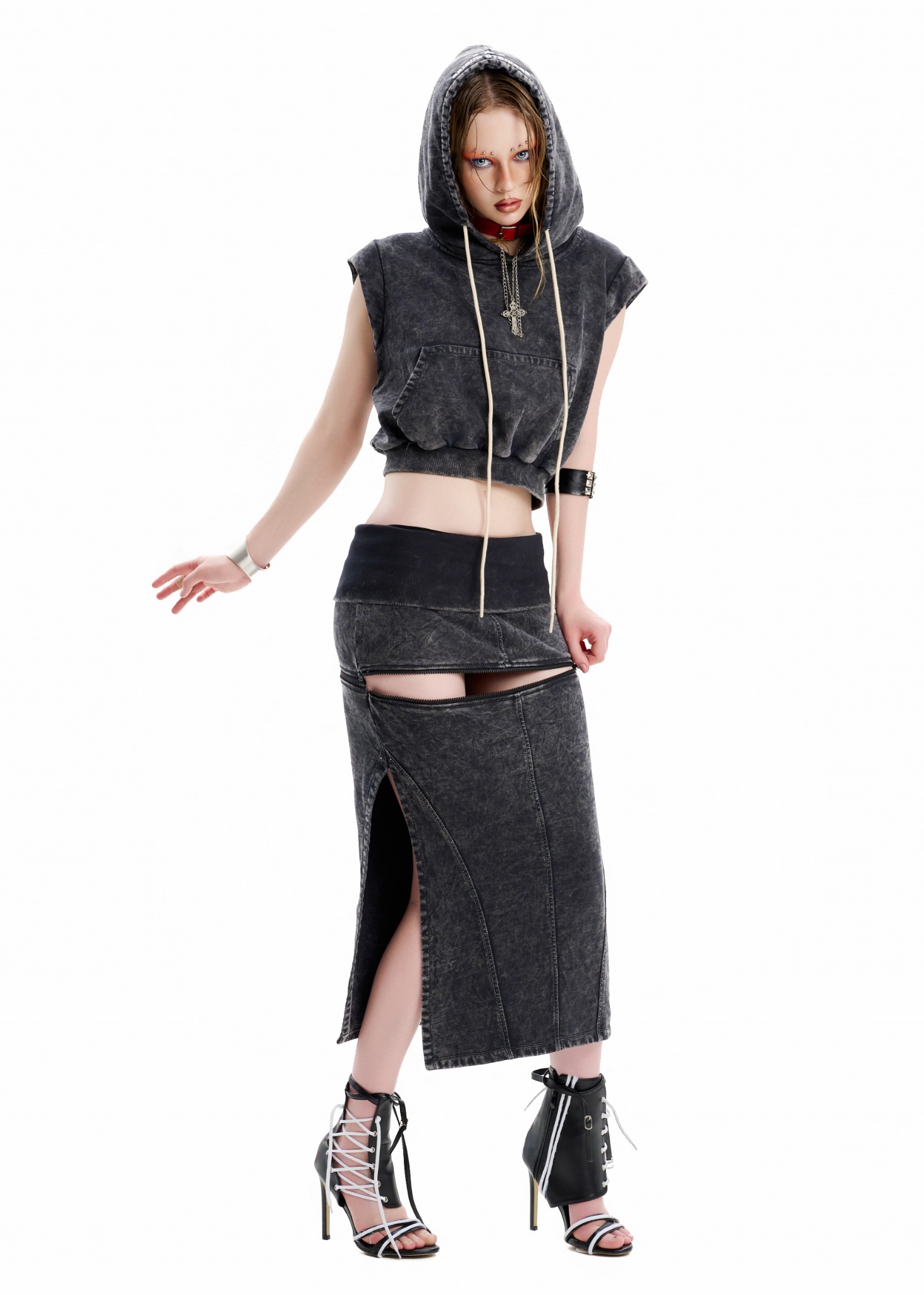 SG.S Washed Mini In Midi Skirt
