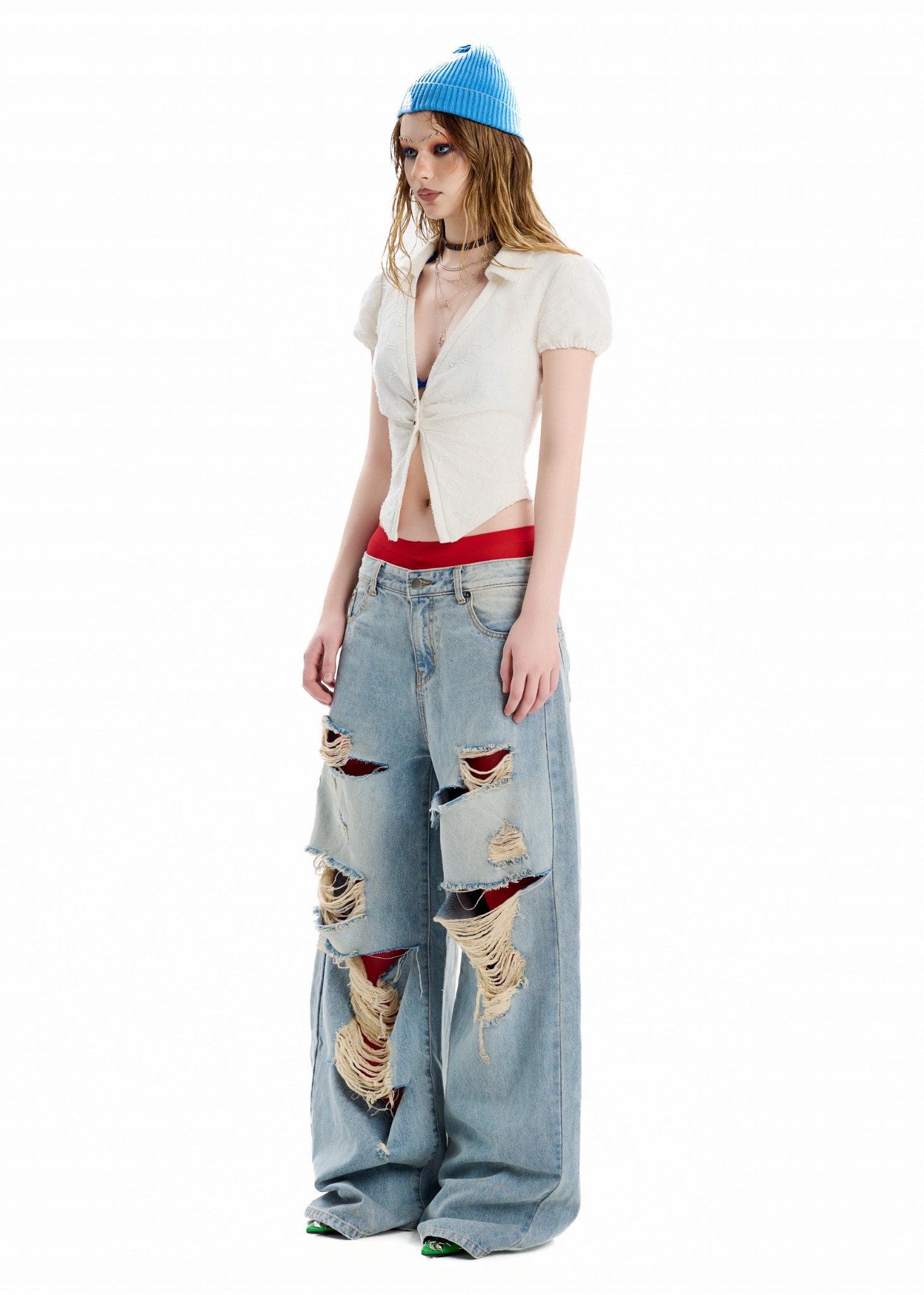 SG.S Distressed Ripped Jean