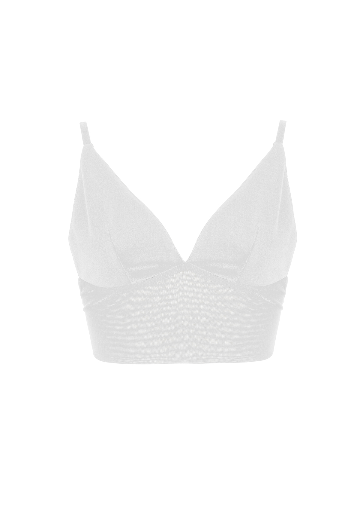 Sheer Mesh Triangle Bralette