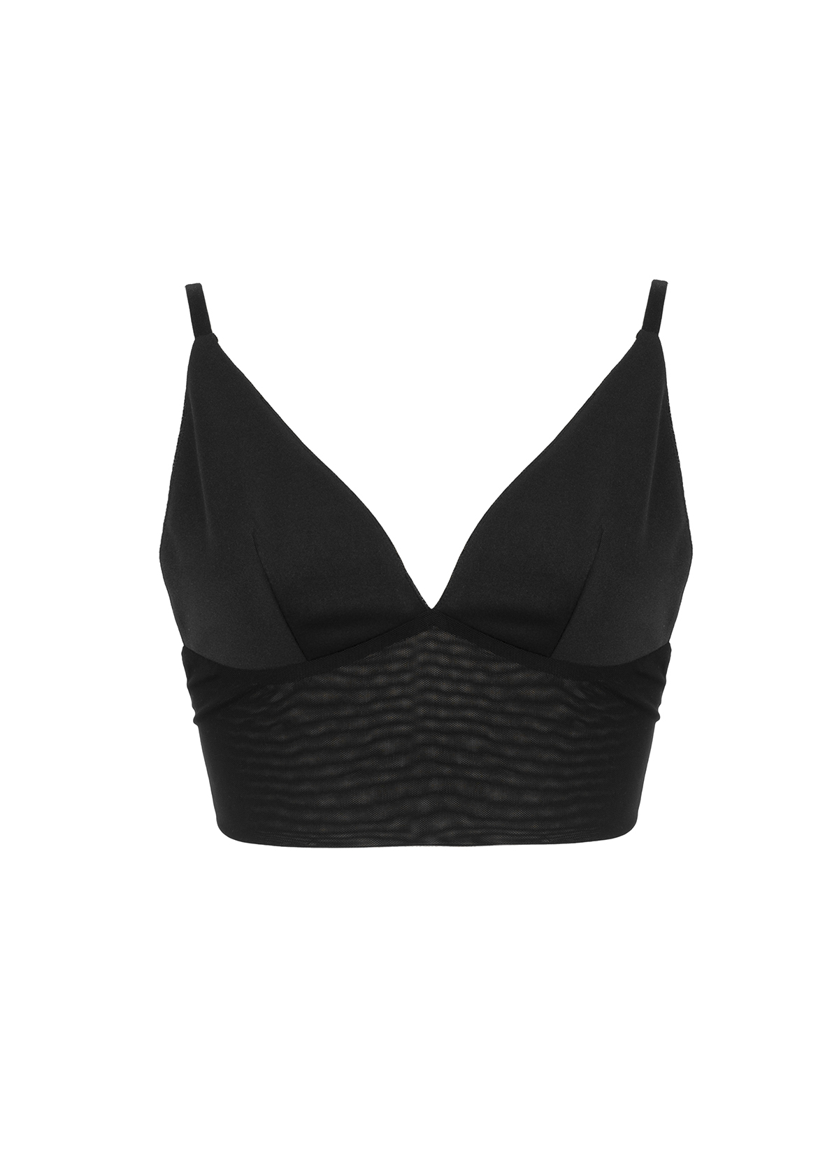 Sheer Mesh Triangle Bralette