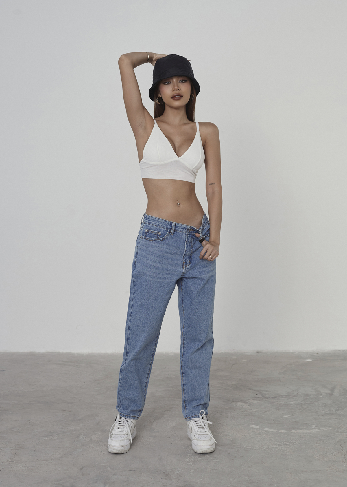 Sheer Mesh Triangle Bralette