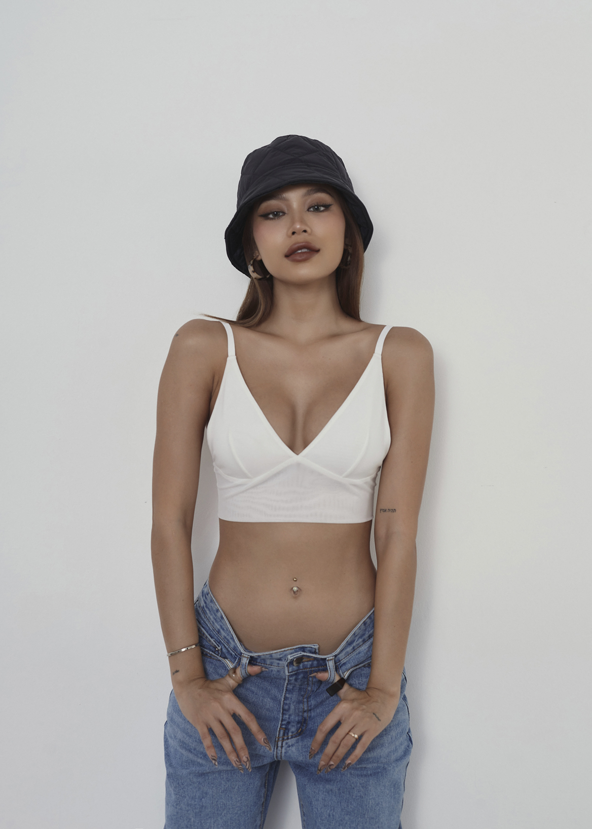 Sheer Mesh Triangle Bralette