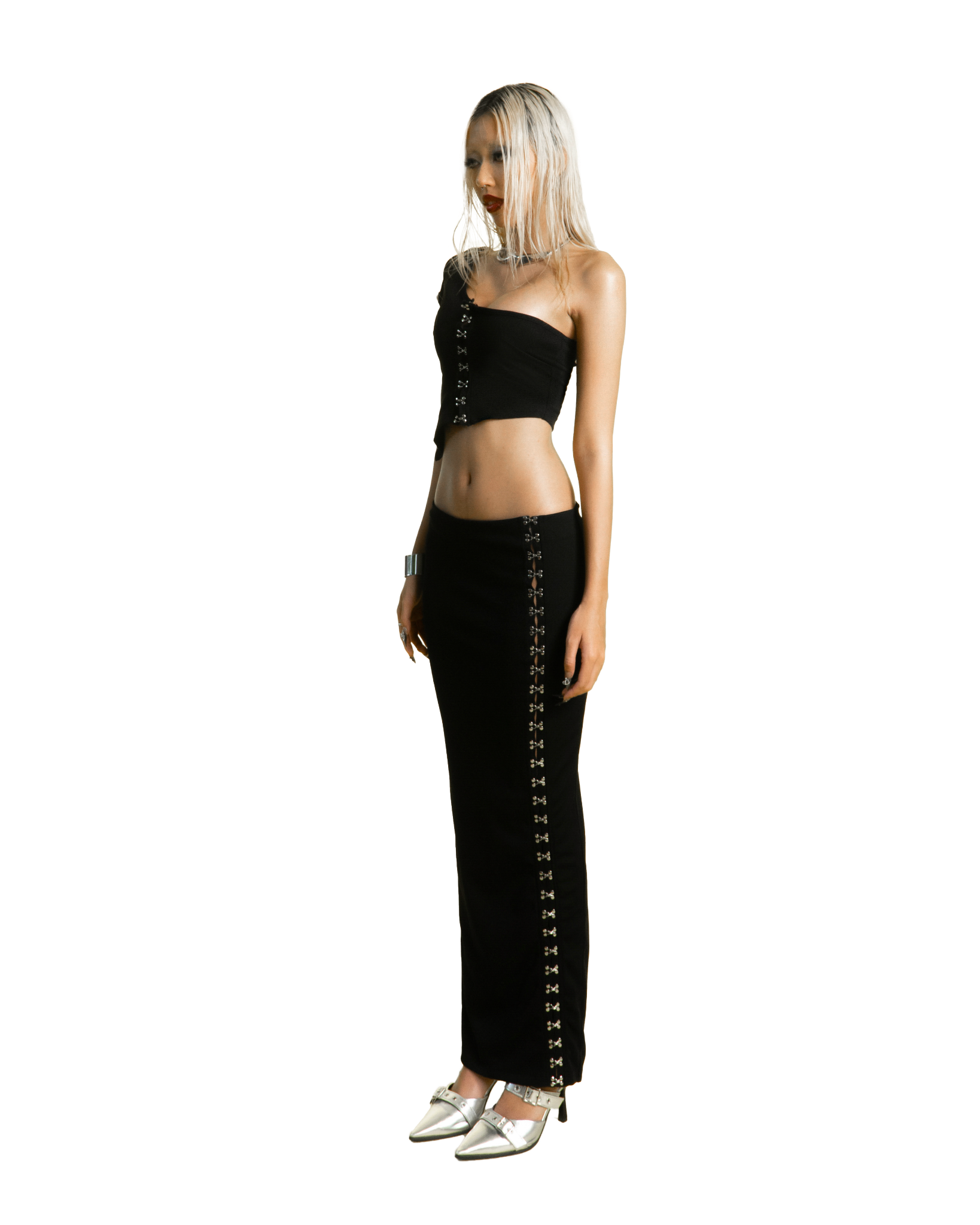 Puzzle Clasps Line Bodycon Set