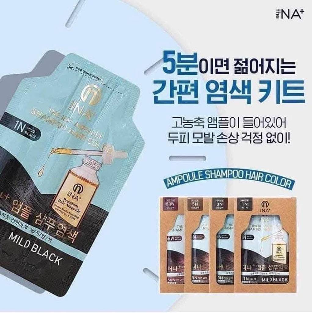 NHUỘM TÓC PHỦ BẠC MÀU 5N Nâu THE NA+