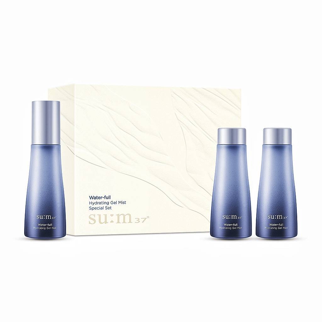 Set Xịt Khoáng Sum Xanh Cấp Ẩm Cấp Nước, Kiềm Dầu, Se Khít Lỗ Chân Lông Su:m37 Water-Full Timeless Water Gel Mist