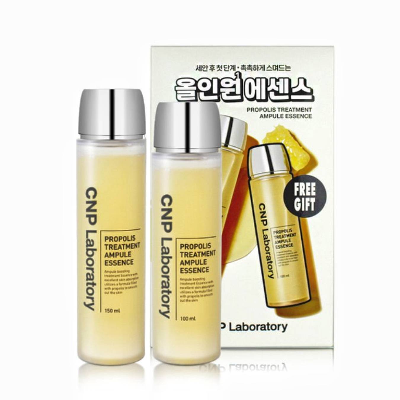 Set Nước Thần Keo Ong Phục Hồi Da CNP Laboratory Treatment Ampoule Essence (100ml + 150ml)