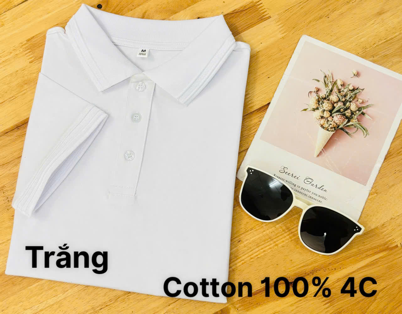 Áo cổ trụ 100% Cotton