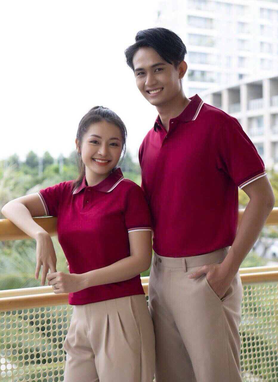 Áo cổ bẻ poli form riêng Nam nữ