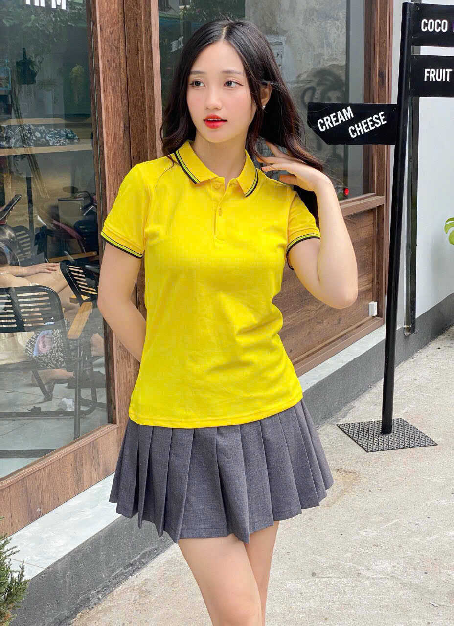 Áo cổ bẻ poli form riêng Nam nữ Mẫu 37