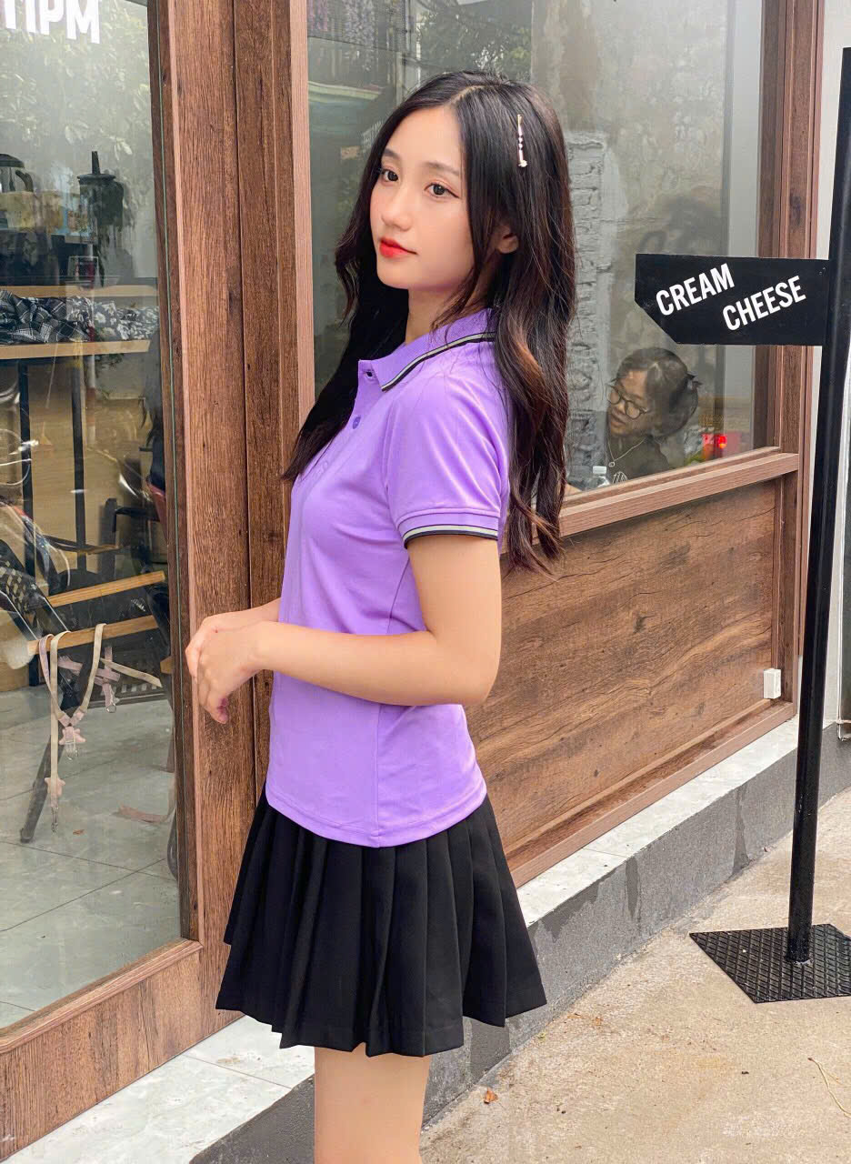 Áo cổ bẻ poli form riêng Nam nữ Mẫu 45