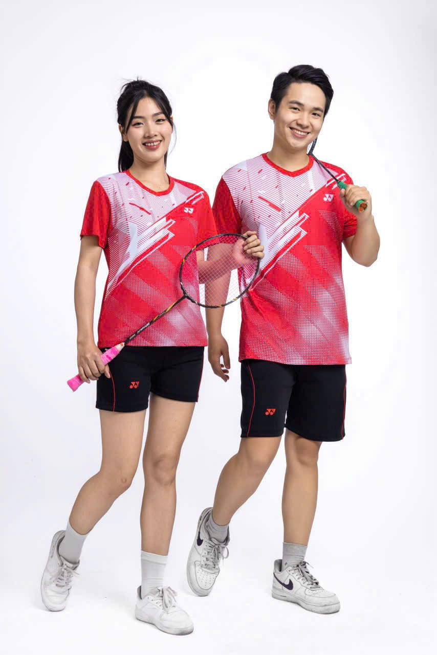 Áo Cầu Lông + Pickle Ball Cổ Tròn Mẫu 12