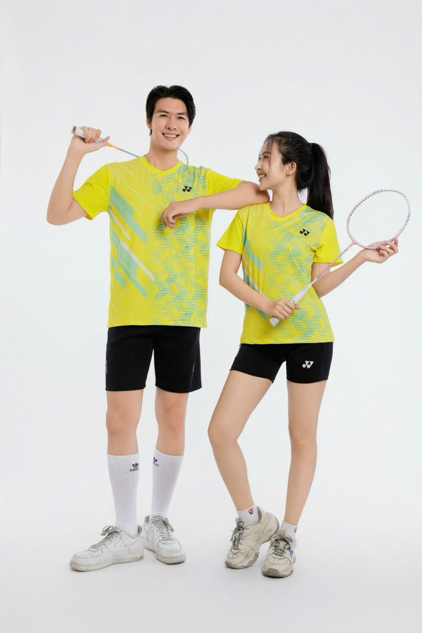 Áo Cầu Lông + Pickle Ball Cổ Tròn Mẫu 24