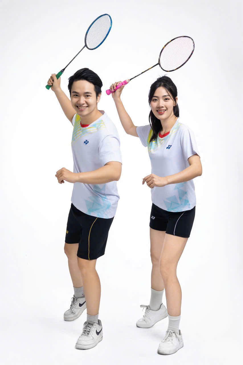 Áo Cầu Lông + Pickle Ball Cổ Tròn Mẫu 27