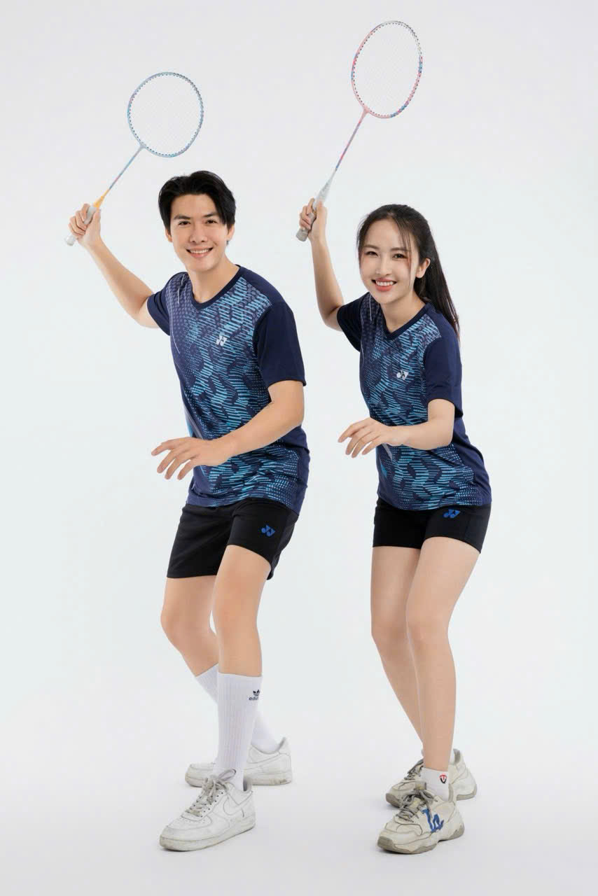 Áo Cầu Lông + Pickle Ball Cổ Tròn Mẫu 30