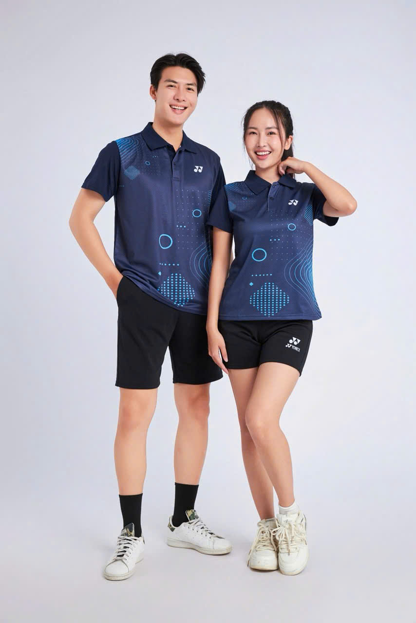 Áo Cầu Lông + Pickle Ball Cổ Bẻ Mẫu 15