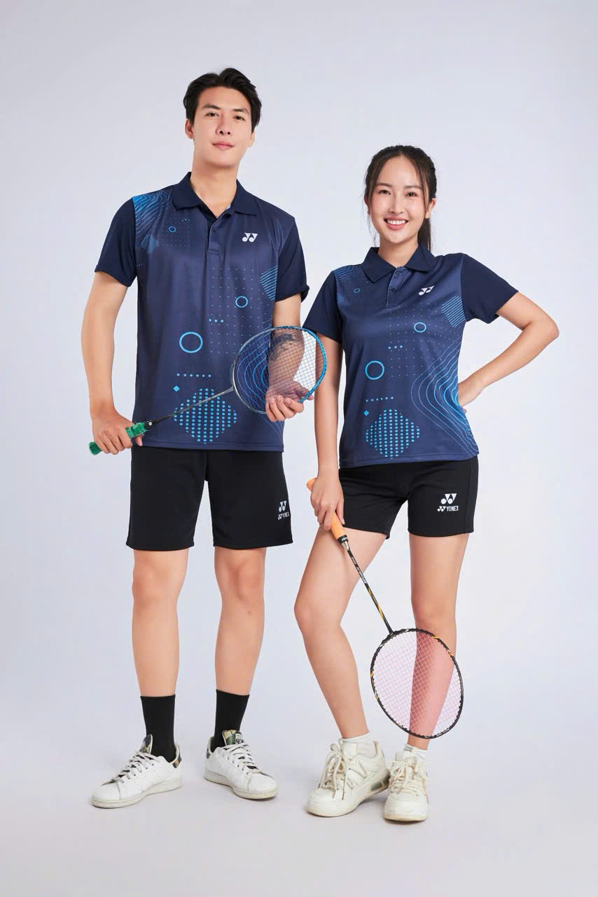 Áo Cầu Lông + Pickle Ball Cổ Bẻ Mẫu 17