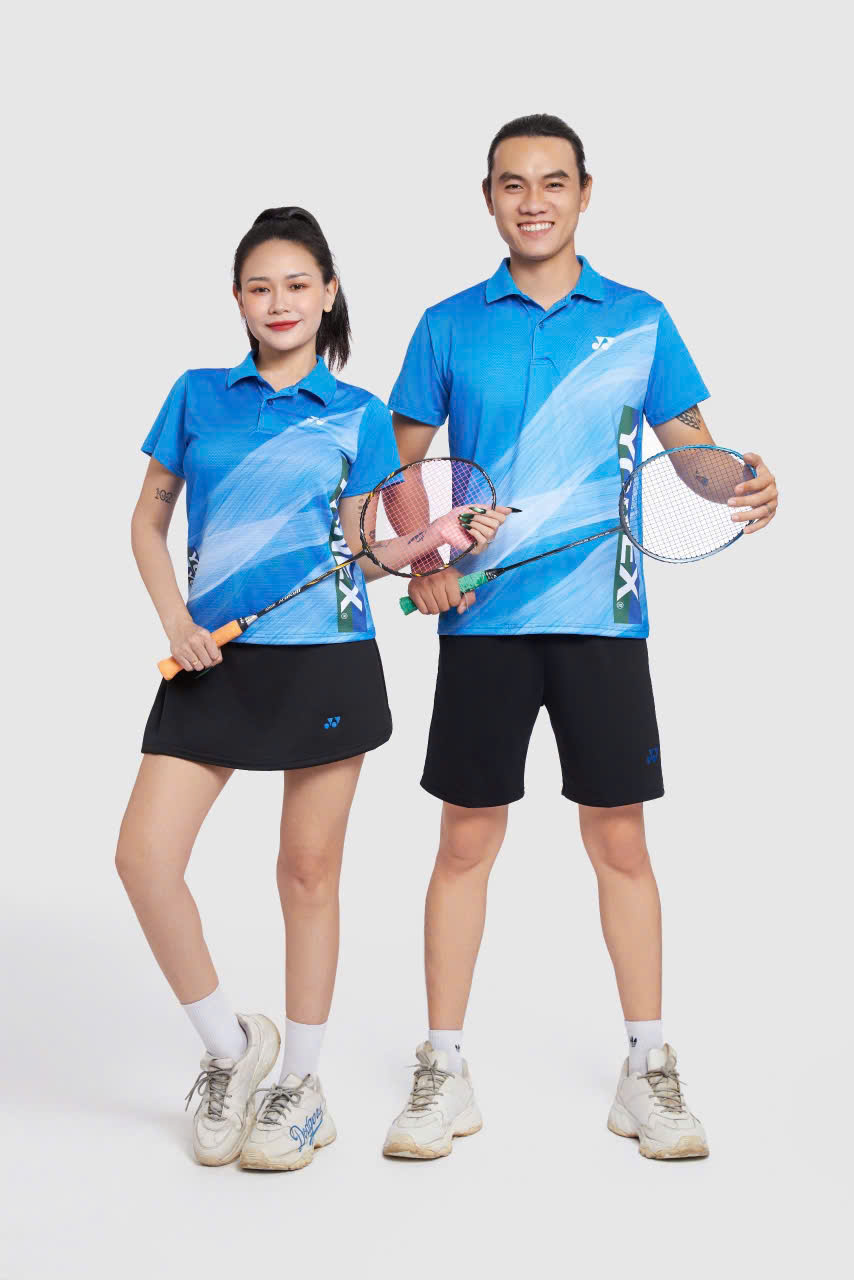 Áo Cầu Lông + Pickle Ball Cổ Bẻ Mẫu 33