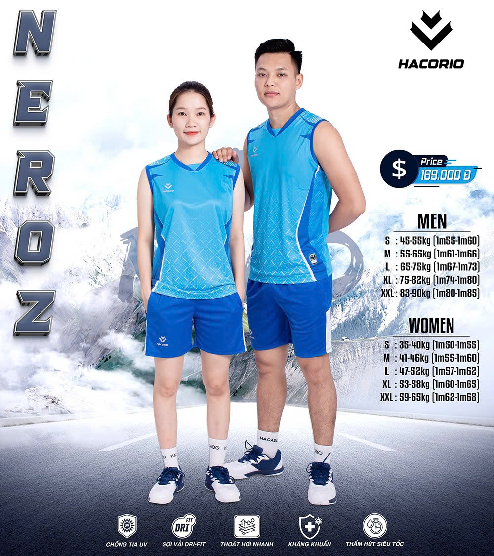 Áo bóng chuyền nam/nữ Mẫu 55