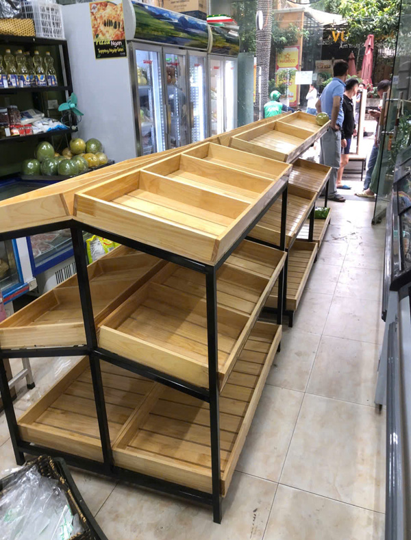 Kệ đôi bày rau củ quả