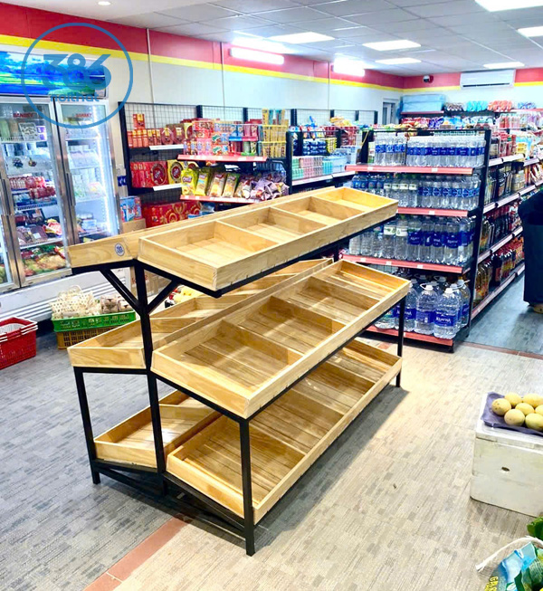 Kệ đôi bày rau củ quả