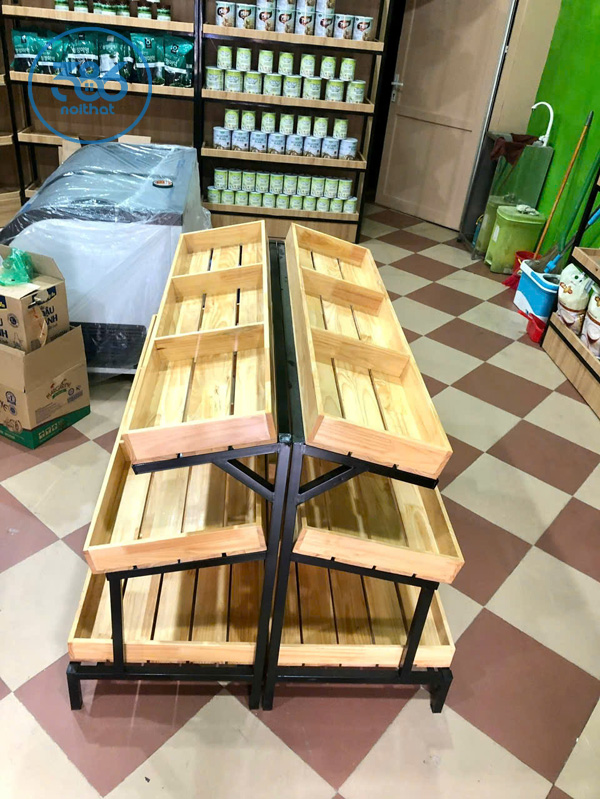 Kệ đôi bày rau củ quả