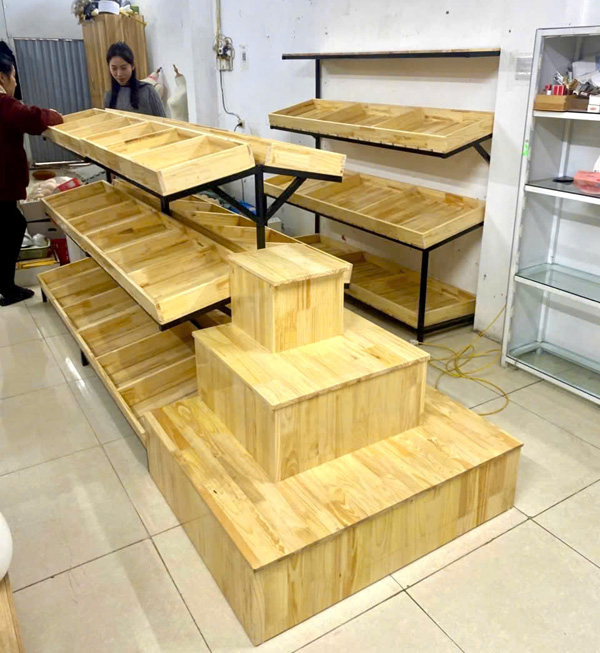 Kệ đôi bày rau củ quả