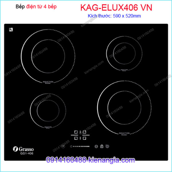 Bếp từ 4 bếp sung túc Capri KAG-ELUX406 VN