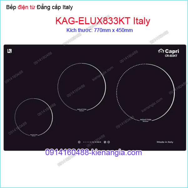 Bếp từ đôi sang trọng Capri Italy KAG-ELUX833KT Italy