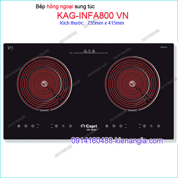 Bếp điện hồng ngoại đôi Tài lộc Capri KAG-INFA800 VN