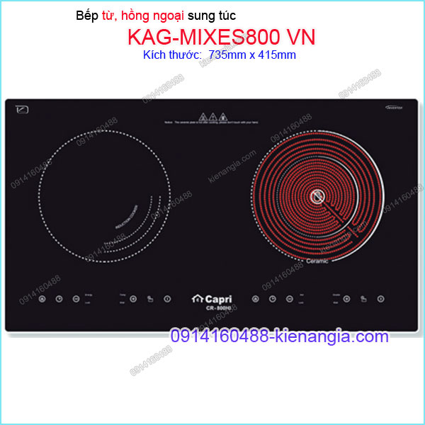 Bếp từ kết hợp hồng ngoại tiện nghi Capri KAG-MIXES800 VN