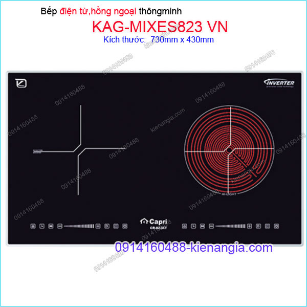 Bếp từ kết hợp hồng ngoại sung túc Capri KAG-MIXES823 VN