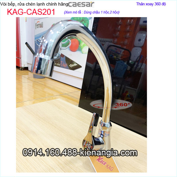 Vòi rửa chén lạnh Caesar chính hãng KAG-CAS201