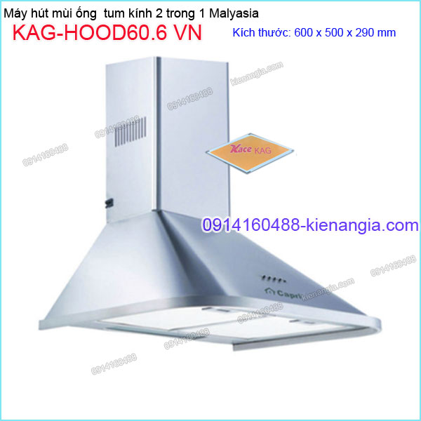 Máy hút mùi INOX 60cm CAPRI KAG-HOOD606 VN