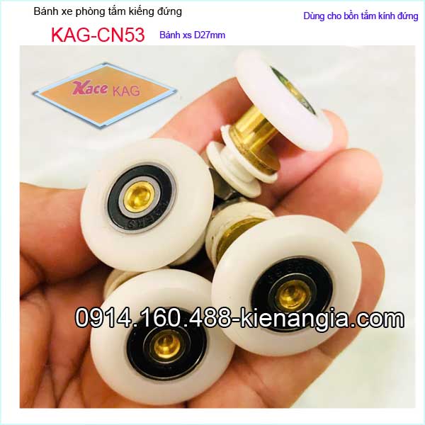 Bánh xe cửa lùa D27mm phòng tắm kiếng đứng KAG-CN53