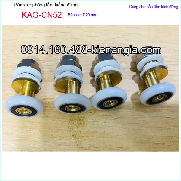 Bánh xe cửa lùa D20mm phòng tắm kiếng đứng KAG-CN52