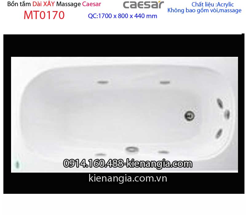 Bồn dài xây Caesarbồn nằm 17 mét massage Caesar- MT0170