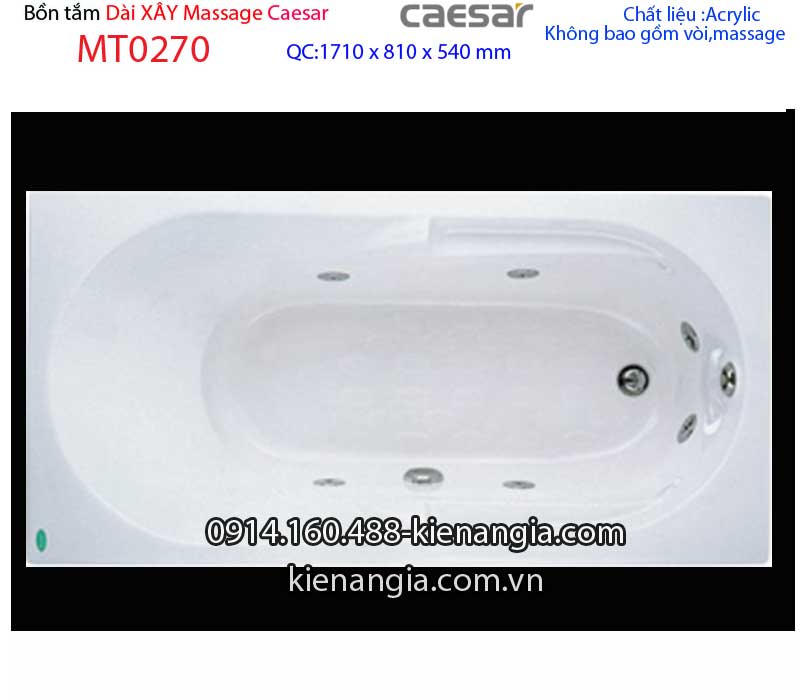 Bồn dài xây Caesarbồn nằm 17 mét massage Caesar-MT0270