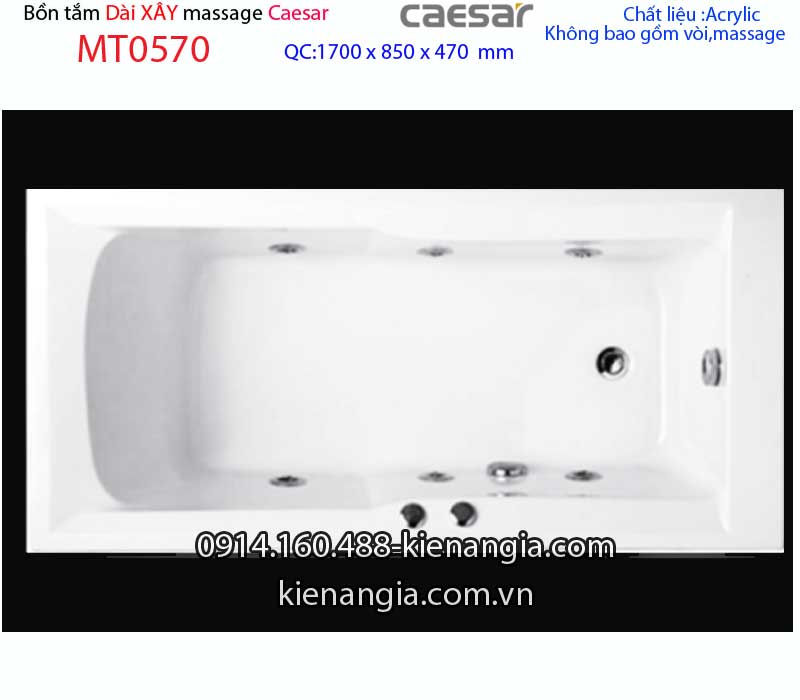 Bồn dài xây Caesarbồn nằm 17 mét massage Caesar-MT0570