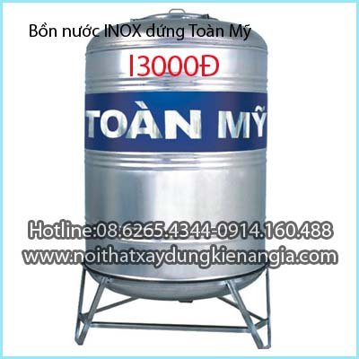 Bồn nước inox đứng Toàn Mỹ I3000Đ