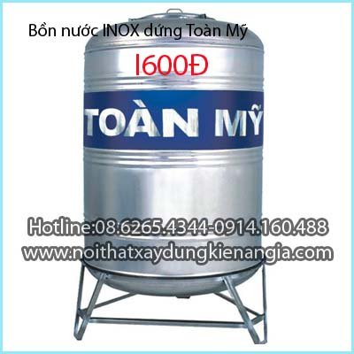 Bồn nước inox đứng Toàn Mỹ I600Đ